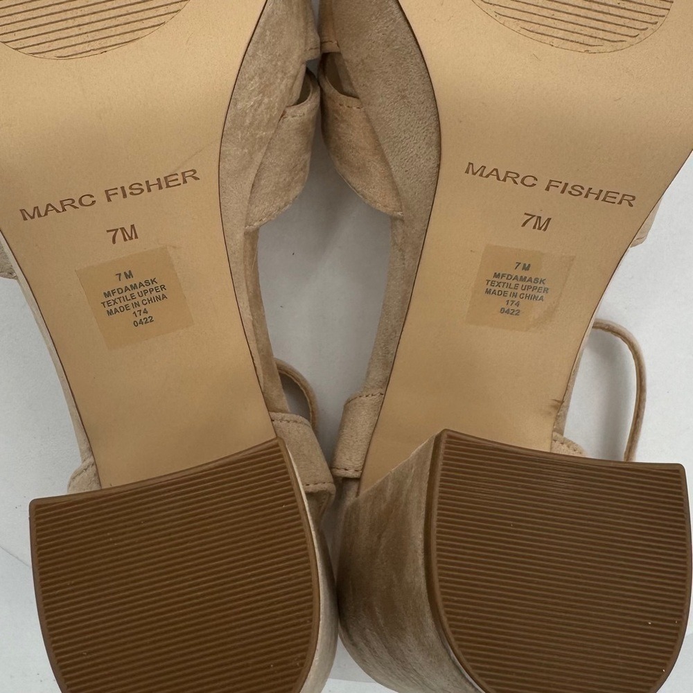 Marc Fisher Damask Light Pink Platform Block Heel Sandals 7 NWT MSRP $150 - Picture 7 of 9